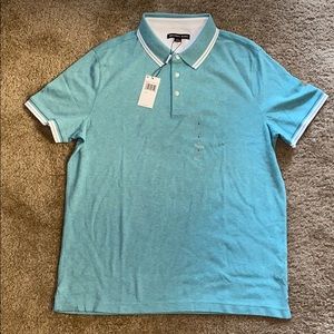 large Michael Kors Lagoon Heath collard shirt